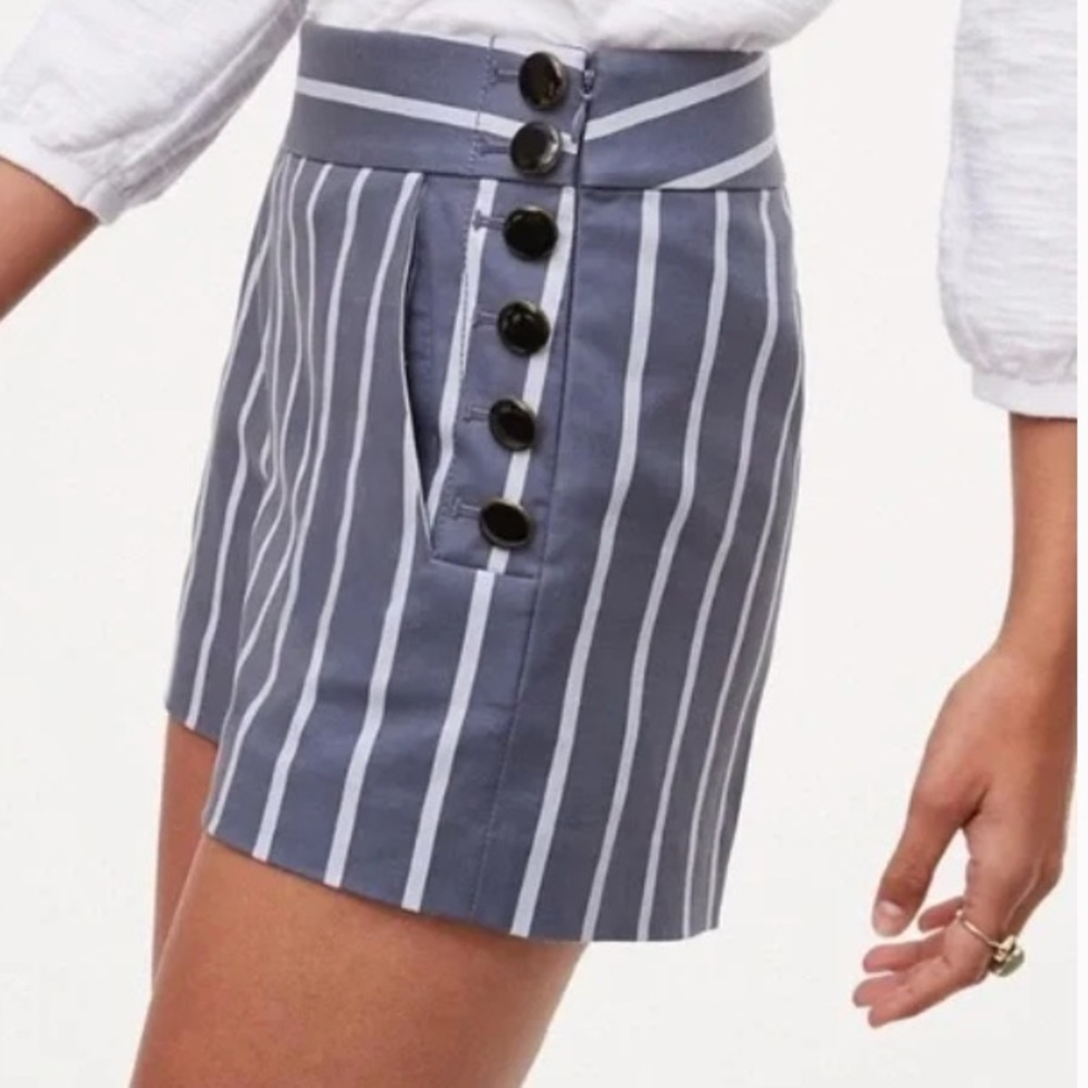 Loft Striped Sailor Riviera Gray Shorts 4 - Picture 8 of 9